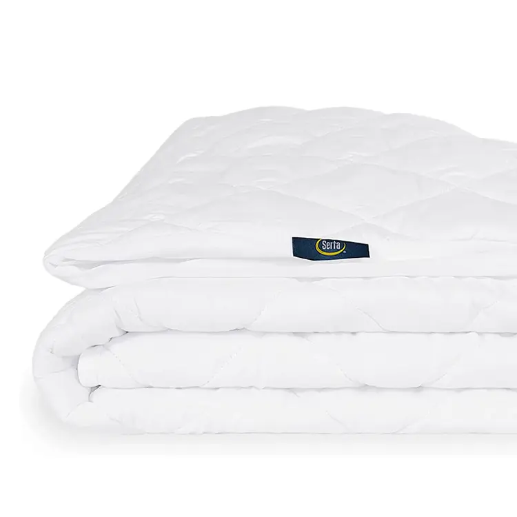 The Serta Power Clean Waterproof Mattress Pad on a white background